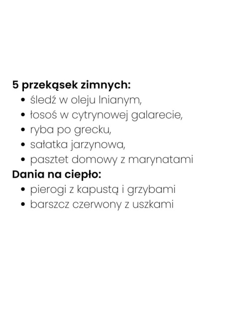 Pakiet I - Menu podstawowe